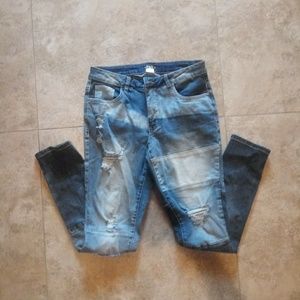 Venus ripped block jeans
